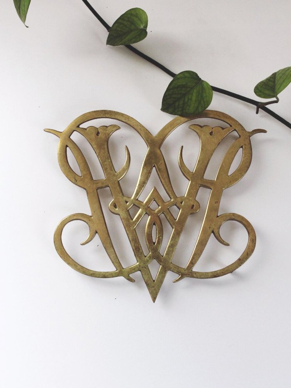 Vintage Brass Williamsburg Trivet or Wall Hanging